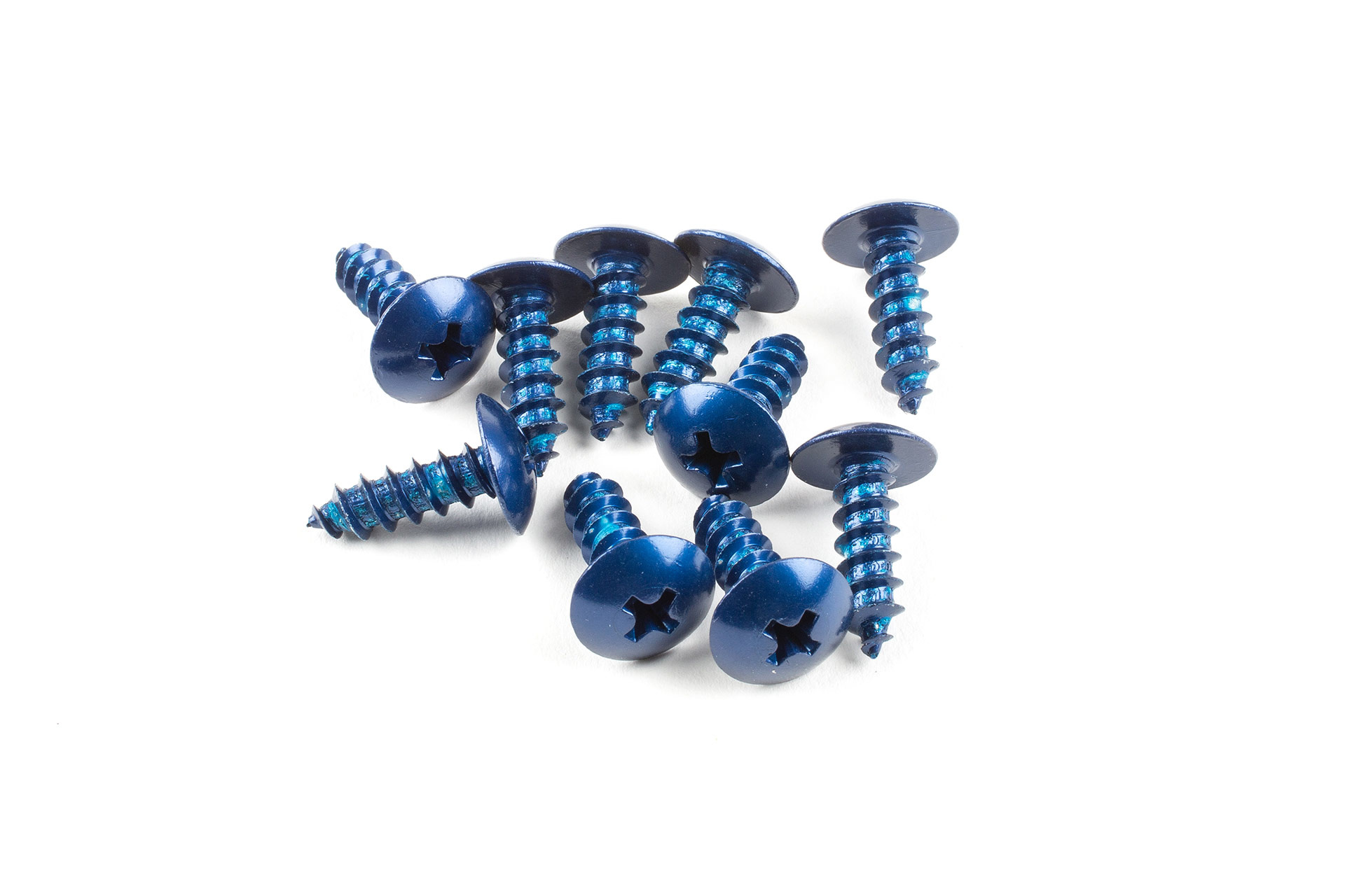 Parafusos dos Plásticos M5x12 Aluminio Azul (x10) 0