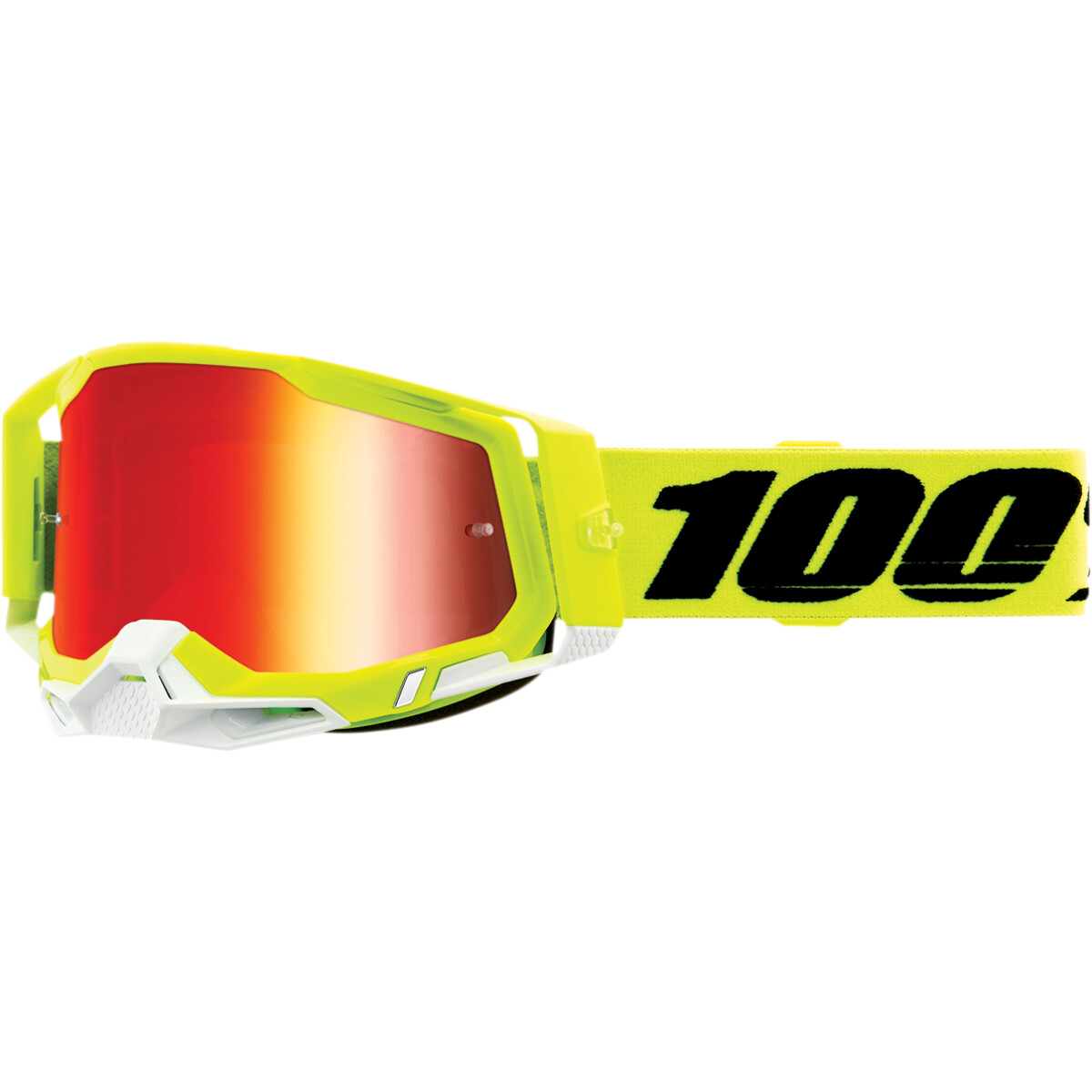 Oculo 100% Racecraft2 Espelhado Amarelo Fluo 0