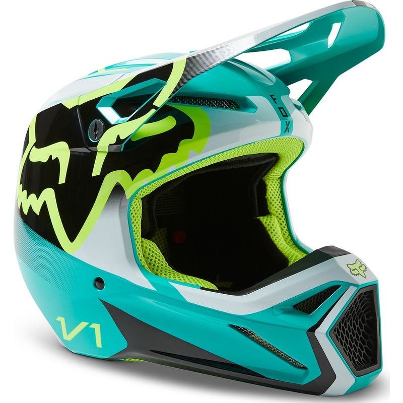 CAPACETE FOX V1 LEED TEAL 0