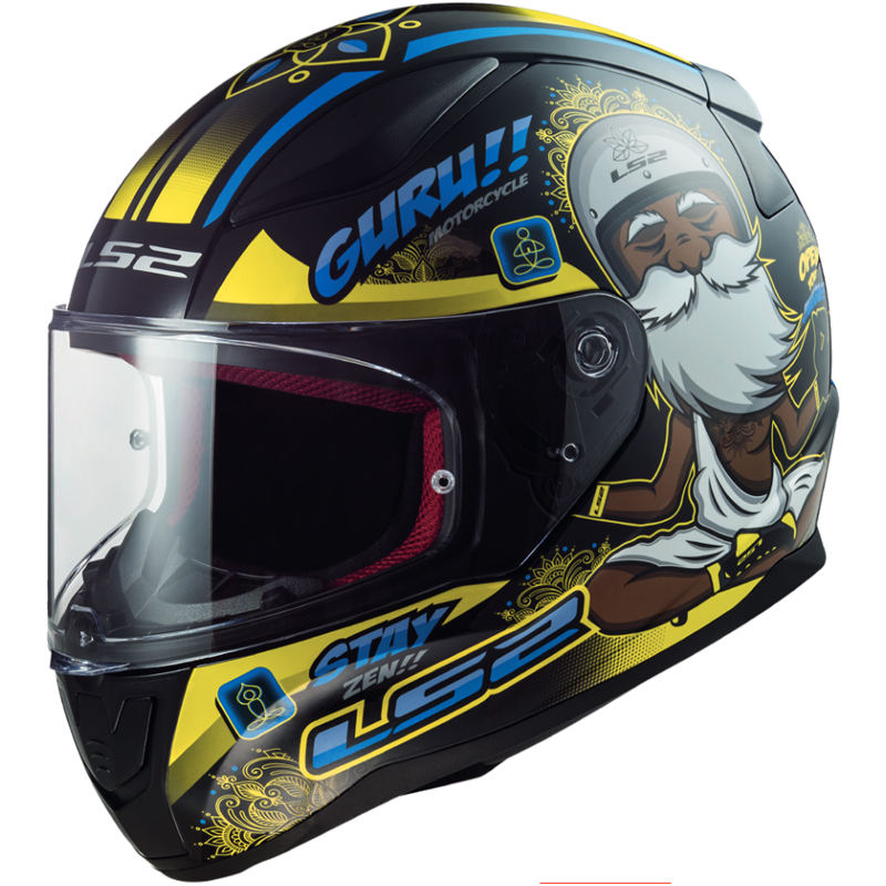 CAPACETE LS2 FF353 RAPID BUDDHA GLOSS BLACK YELLOW 0