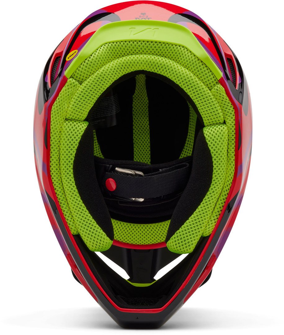 CAPACETE FOX V1 TOXSYK VERMELHO FLUO 5