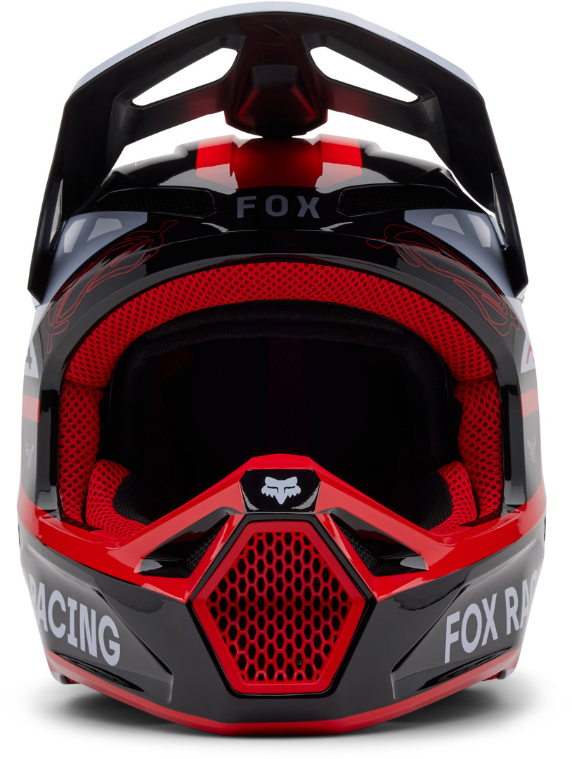 CAPACETE FOX V1 NITRO PRETO/ROSA 2