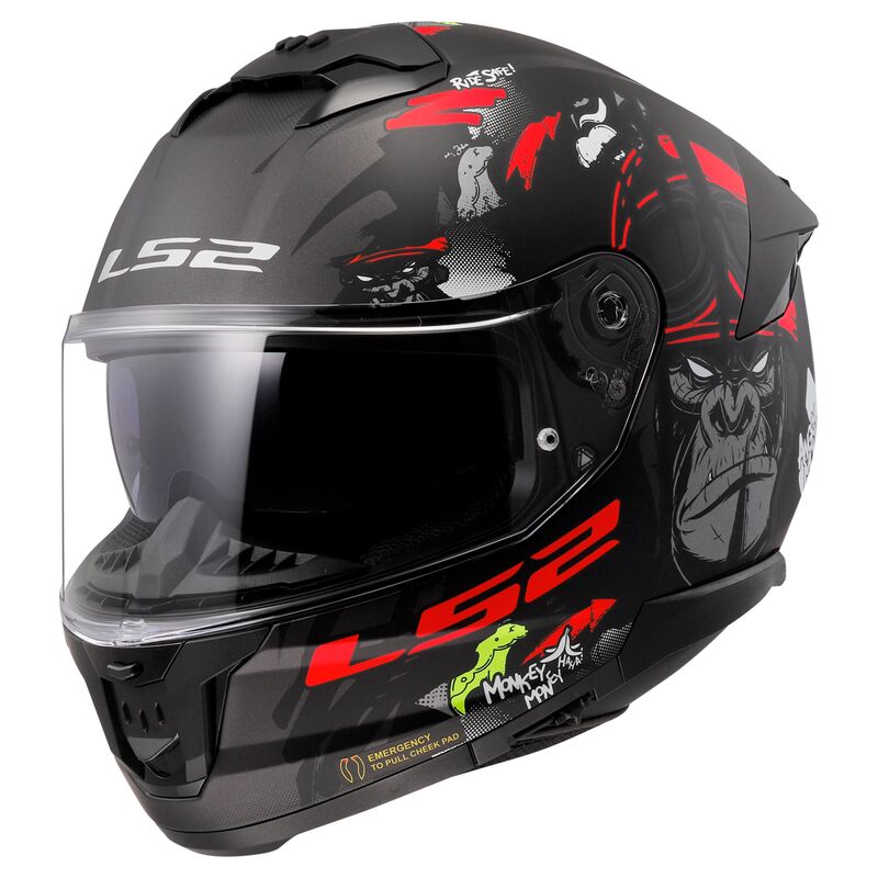 CAPACETE LS2 FF808 STREAM II ANGRY MONKEY MATT 0