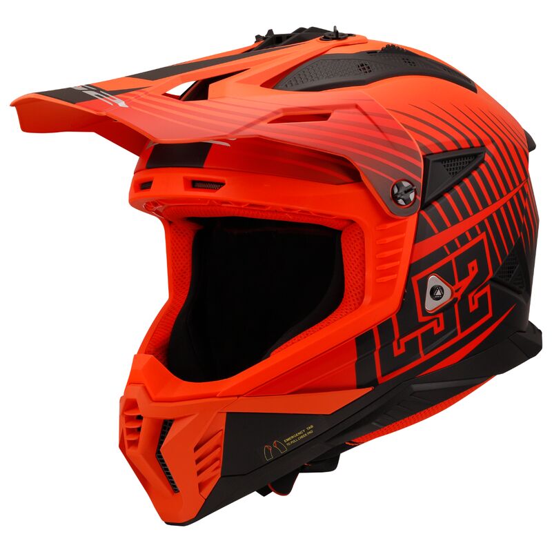 Capacete LS2 MX708 Fast II Duck Laranja Fluo 0