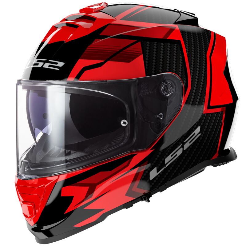 CAPACETE LS2 FF800 STROM II TRACKER PRETO/VERM  0