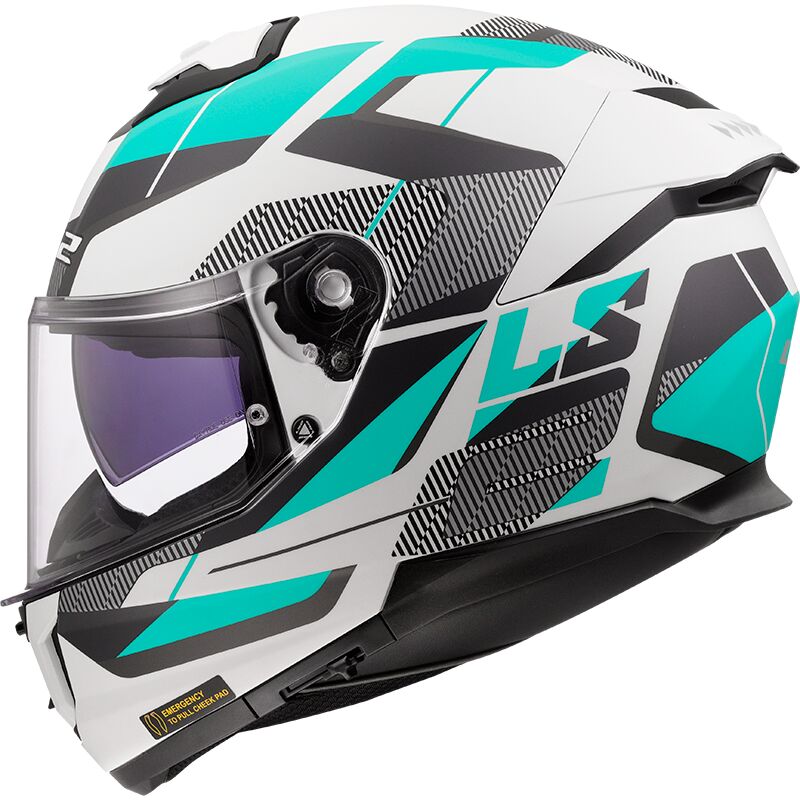 CAPACETE LS2 FF808 STREAM II ROAD CYAN LIGHT GREY 0