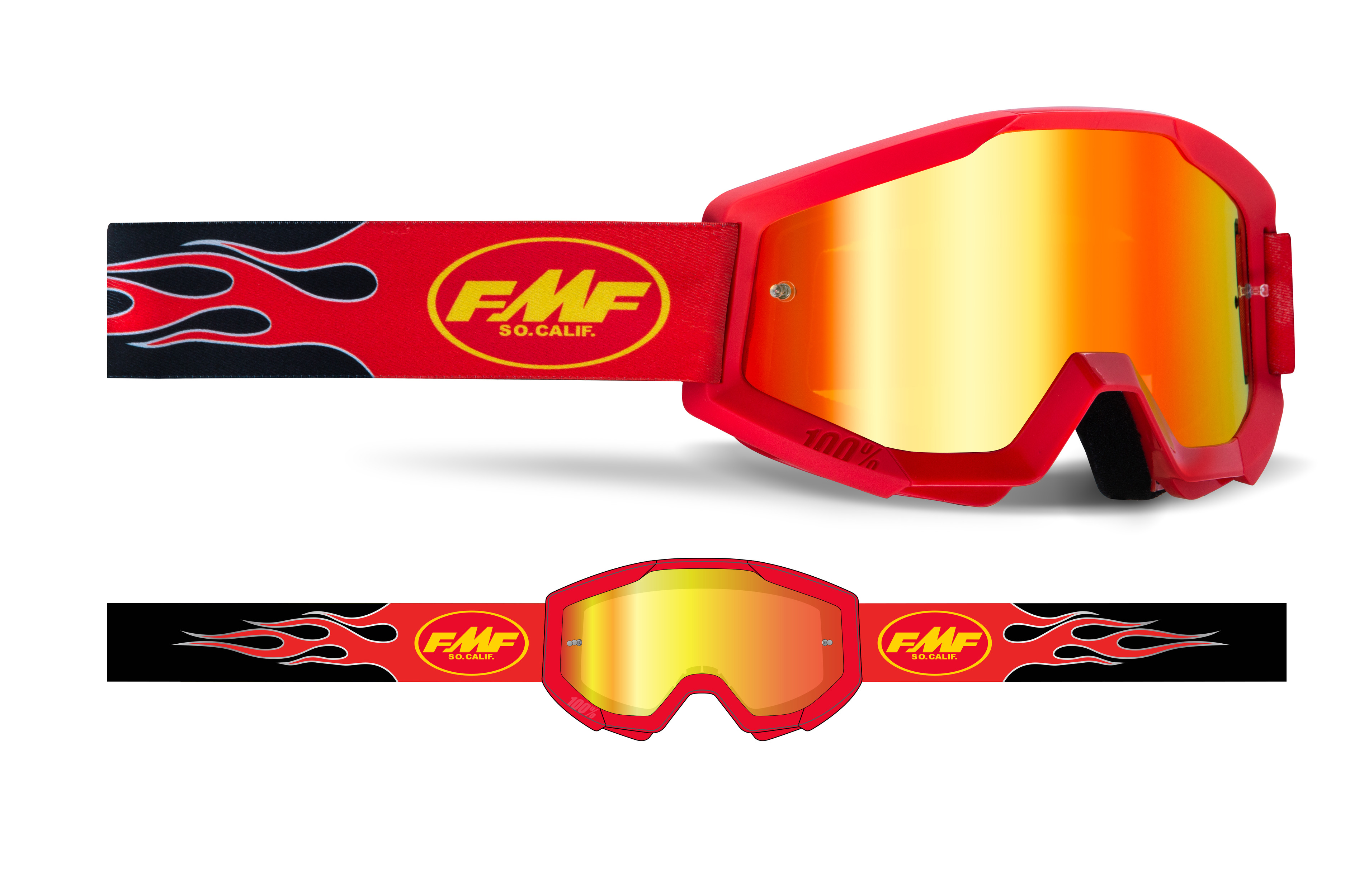 OCULO FMF POWERCORE VERMELHO LENTE ESPELHADA 1