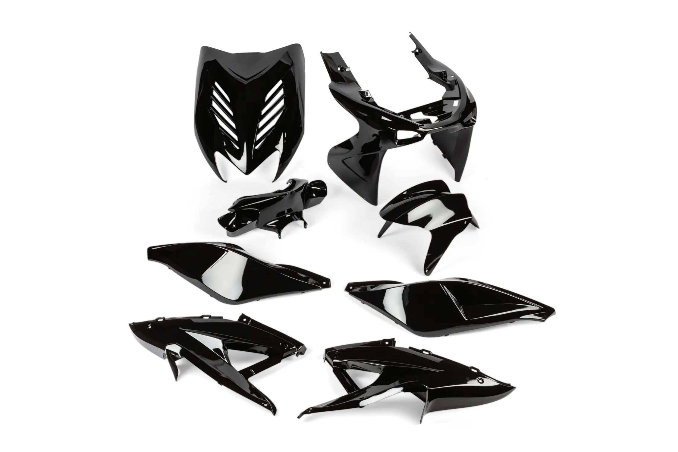KIT PLASTICOS PRETO BRILHO AEROX 0
