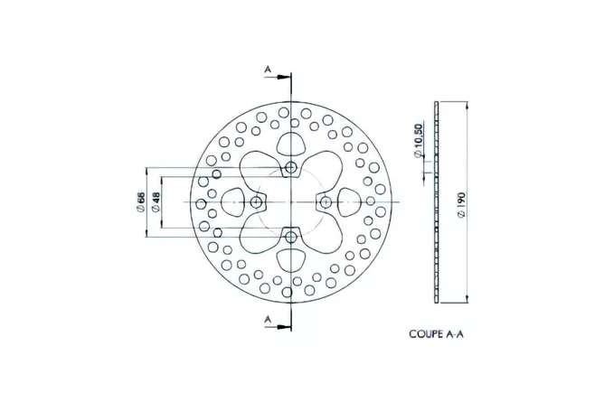 DISCO TRAVAO NG FRENTE YAMAHA BWS 180MM 1
