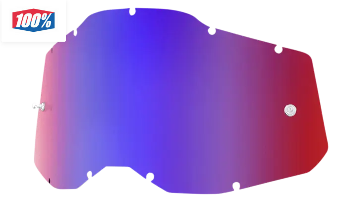 LENTE 100% RC2/AC2/AT2 ESPELHADO VERMELHO/AZUL 0