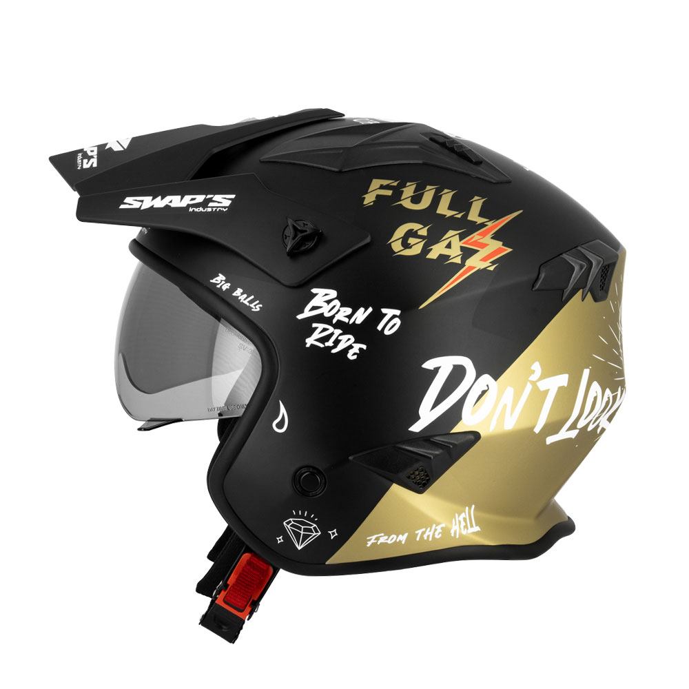 CAPACETE SWAPS S769 TROOPER FULL GAS DOURADO 1