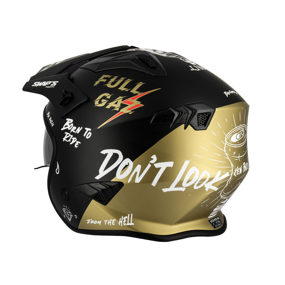 CAPACETE SWAPS S769 TROOPER FULL GAS DOURADO 2