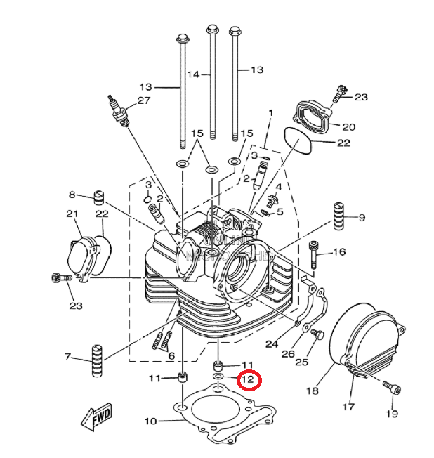 VEDANTE YFM350 ORIGEM Nº12 90430-14240 0