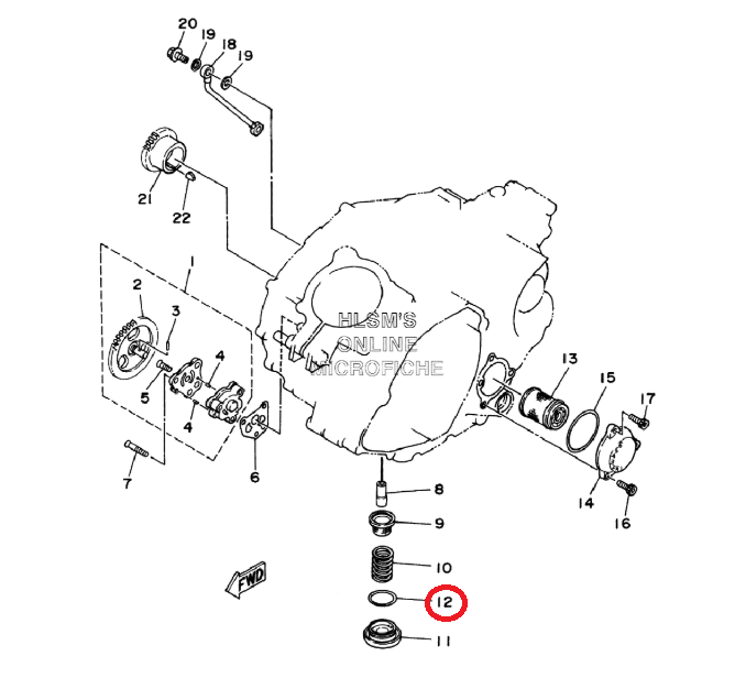 VEDANTE YFM350 ORIGEM Nº12 93210-35512 0