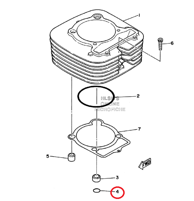 VEDANTE YFM350 ORIGEM Nº4 93210-18322 0