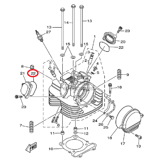 VEDANTE YFM350 ORIGEM Nº22 93210-57634 0