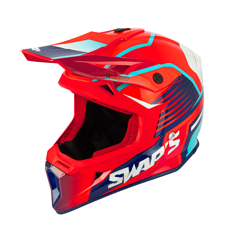 CAPACETE SWAP´S BLUR S818 VERMELHO/AZUL  0