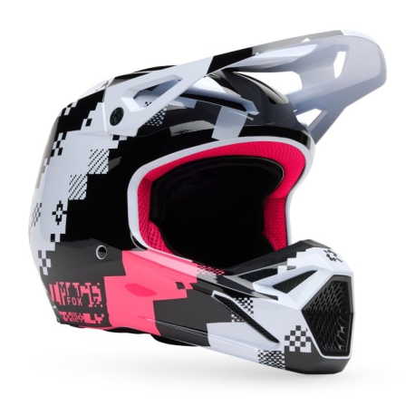 CAPACETE FOX V1 DIGI IMAGE PRETO/ROSA 0