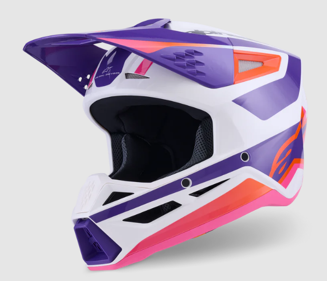 CAPACETE ALPINESTARS S-M3 ROXO/ROSA/BRANCO 0
