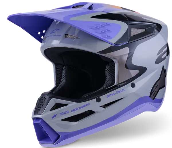 CAPACETE ALPINESTARS S-M3 JETTSON ROXO/CINZA 0