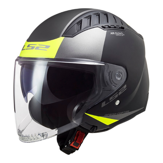 CAPACETE LS2 OF600 COPTER II PRETO MATT/AMARELO 0
